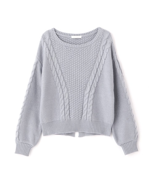 PROPORTION BODY DRESSING（プロポーションボディドレッシング）の「バックスリットケーブルニット / 1212170001（ニット/セーター・レディース・イエロー/ホワイト系その他/ブルー・FREE）」の16枚目の写真