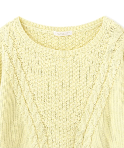 PROPORTION BODY DRESSING（プロポーションボディドレッシング）の「バックスリットケーブルニット / 1212170001（ニット/セーター・レディース・イエロー/ホワイト系その他/ブルー・FREE）」の21枚目の写真