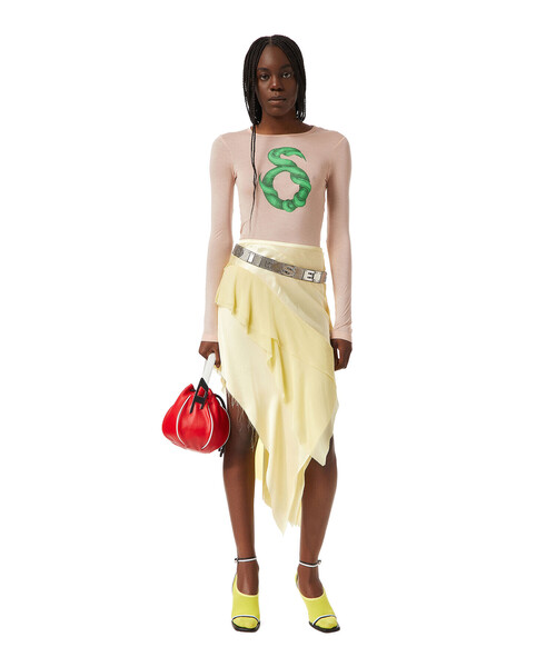 DIESEL（ディーゼル）の「レディース カウレザー バケットバッグ（ハンドバッグ・レディース・ブラック/レッド・UNI）」の18枚目の写真