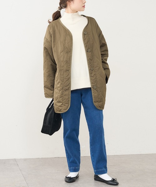 PUAL CE CIN（ピュアルセシン）の「ニットデニムテーパードパンツ（デニムパンツ・レディース・ブルー/インディゴブルー・FREE）」の15枚目の写真