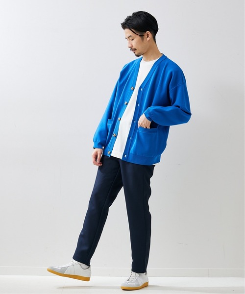 417 EDIFICE（フォーワンセブンエディフィス）の「【カットソー+ニットの2点セット】ミラノリブレイヤードカーディガン（カーディガン/ボレロ・メンズ・チャコールグレー/ベージュ/ネイビー/イエロー/ホワイト/ブルー/グリーン・SMALL/LARGE/MEDIUM）」の18枚目の写真