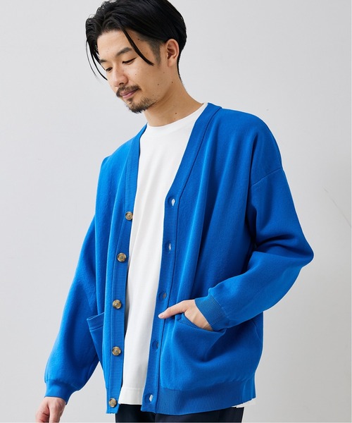 417 EDIFICE（フォーワンセブンエディフィス）の「【カットソー+ニットの2点セット】ミラノリブレイヤードカーディガン（カーディガン/ボレロ・メンズ・チャコールグレー/ベージュ/ネイビー/イエロー/ホワイト/ブルー/グリーン・SMALL/LARGE/MEDIUM）」の19枚目の写真