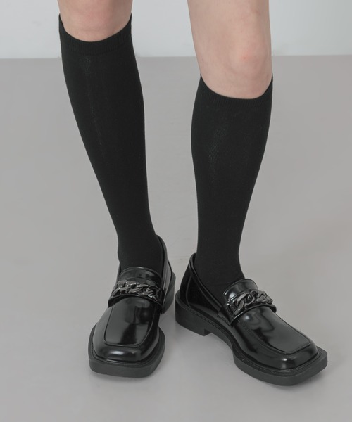 厚底チェーンポイントローファーシューズ（ローファー）｜FOLLOWIN（フォロウィン）