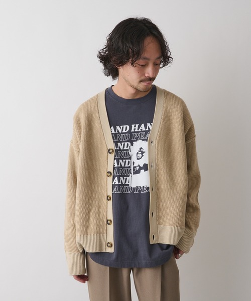 CIAOPANIC TYPY(チャオパニックティピー)の「アウトリンキングジャガードカーディガン(カーディガン/ボレロ・メンズ・ブラック/ベージュ/グリーン・MEDIUM/LARGE)」の19枚目の写真
