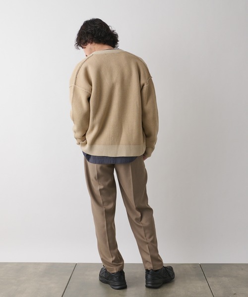 CIAOPANIC TYPY(チャオパニックティピー)の「アウトリンキングジャガードカーディガン(カーディガン/ボレロ・メンズ・ブラック/ベージュ/グリーン・MEDIUM/LARGE)」の13枚目の写真