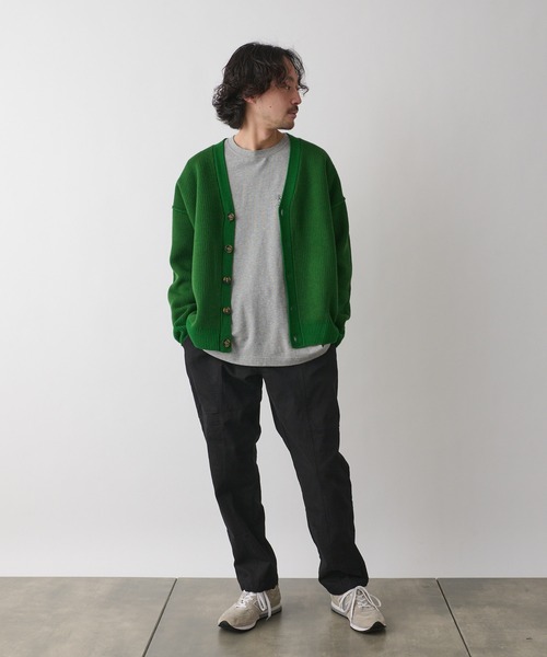 CIAOPANIC TYPY(チャオパニックティピー)の「アウトリンキングジャガードカーディガン(カーディガン/ボレロ・メンズ・ブラック/ベージュ/グリーン・MEDIUM/LARGE)」の11枚目の写真