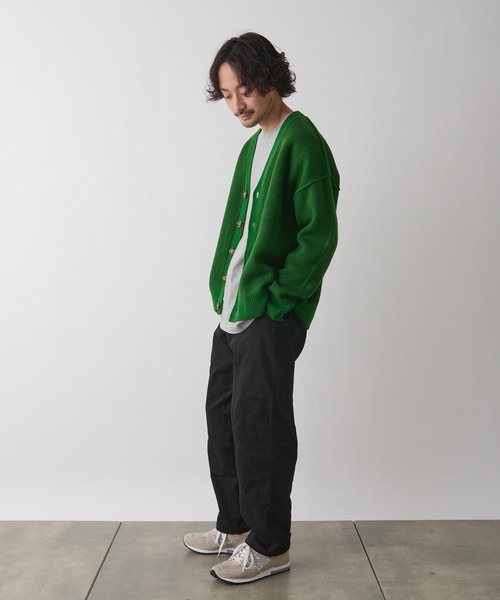 CIAOPANIC TYPY(チャオパニックティピー)の「アウトリンキングジャガードカーディガン(カーディガン/ボレロ・メンズ・ブラック/ベージュ/グリーン・MEDIUM/LARGE)」の21枚目の写真