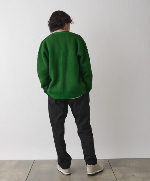 CIAOPANIC TYPY(チャオパニックティピー)の「アウトリンキングジャガードカーディガン(カーディガン/ボレロ・メンズ・ブラック/ベージュ/グリーン・MEDIUM/LARGE)」の6枚目の写真