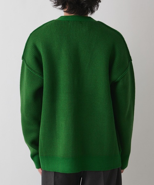 CIAOPANIC TYPY(チャオパニックティピー)の「アウトリンキングジャガードカーディガン(カーディガン/ボレロ・メンズ・ブラック/ベージュ/グリーン・MEDIUM/LARGE)」の18枚目の写真