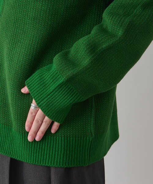 CIAOPANIC TYPY(チャオパニックティピー)の「アウトリンキングジャガードカーディガン(カーディガン/ボレロ・メンズ・ブラック/ベージュ/グリーン・MEDIUM/LARGE)」の9枚目の写真