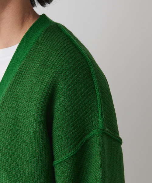 CIAOPANIC TYPY(チャオパニックティピー)の「アウトリンキングジャガードカーディガン(カーディガン/ボレロ・メンズ・ブラック/ベージュ/グリーン・MEDIUM/LARGE)」の12枚目の写真