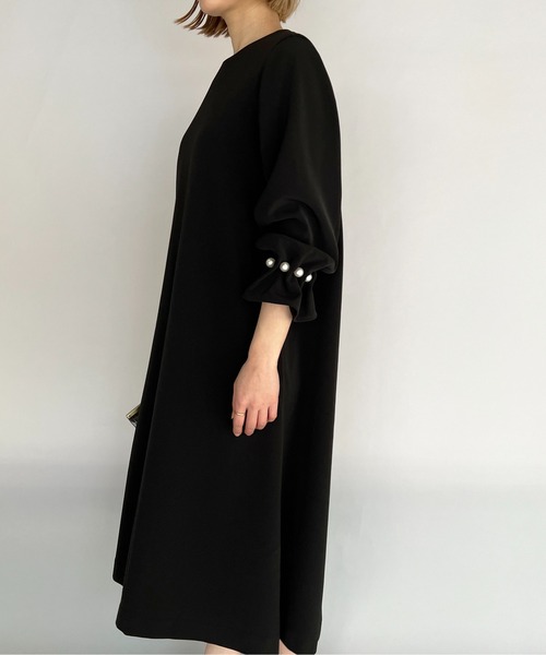 PICCIN（ピッチン）の「袖パールワンピース（ワンピース・レディース・ブラック・M）」の18枚目の写真