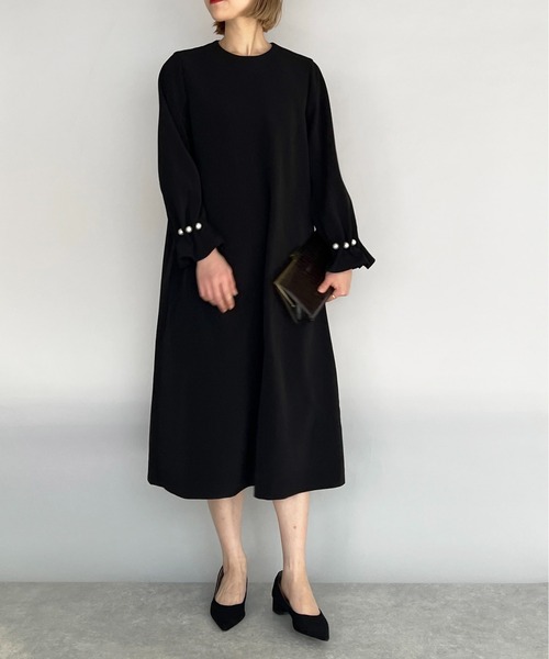 PICCIN（ピッチン）の「袖パールワンピース（ワンピース・レディース・ブラック・M）」の17枚目の写真
