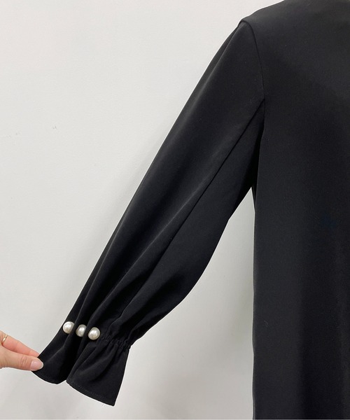 PICCIN（ピッチン）の「袖パールワンピース（ワンピース・レディース・ブラック・M）」の14枚目の写真
