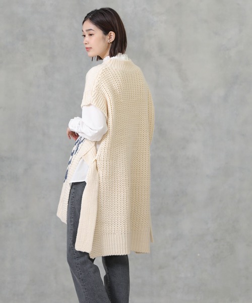 blanc basque（ブランバスク）の「【BLANC basque】ロービングＪＱベスト（ニット/セーター・レディース・ホワイト系その他・FREE）」の8枚目の写真