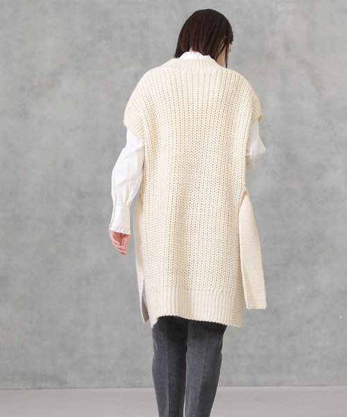 blanc basque（ブランバスク）の「【BLANC basque】ロービングＪＱベスト（ニット/セーター・レディース・ホワイト系その他・FREE）」の10枚目の写真