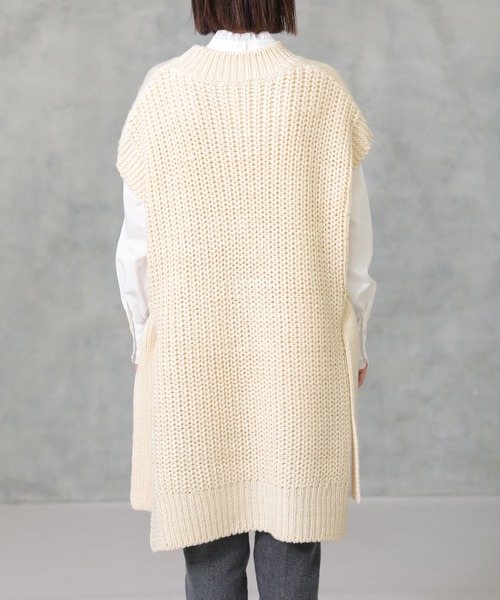 blanc basque（ブランバスク）の「【BLANC basque】ロービングＪＱベスト（ニット/セーター・レディース・ホワイト系その他・FREE）」の14枚目の写真