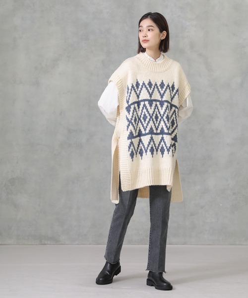 blanc basque（ブランバスク）の「【BLANC basque】ロービングＪＱベスト（ニット/セーター・レディース・ホワイト系その他・FREE）」の18枚目の写真