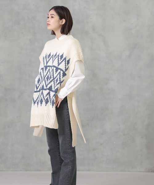 blanc basque（ブランバスク）の「【BLANC basque】ロービングＪＱベスト（ニット/セーター・レディース・ホワイト系その他・FREE）」の19枚目の写真