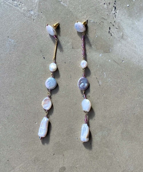 LA BELLE ETUDE（ラベルエチュード）の「淡水パール×ビーズアシンメトリーピアス（ピアス（両耳用）・レディース・その他・FREE）」の7枚目の写真