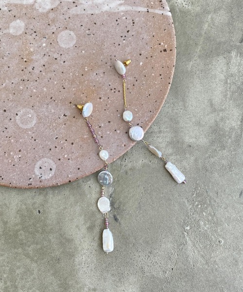 LA BELLE ETUDE（ラベルエチュード）の「淡水パール×ビーズアシンメトリーピアス（ピアス（両耳用）・レディース・その他・FREE）」の9枚目の写真