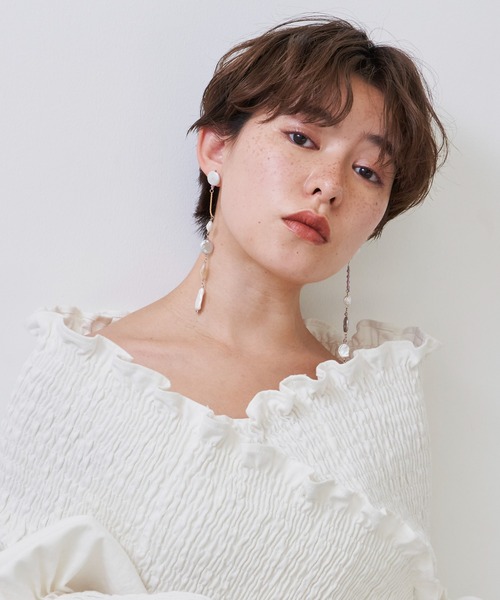 LA BELLE ETUDE（ラベルエチュード）の「淡水パール×ビーズアシンメトリーピアス（ピアス（両耳用）・レディース・その他・FREE）」の6枚目の写真