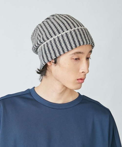 OVERRIDE（オーバーライド）の「OVERRIDE LINEN BLEND WATCH Ag+（ニットキャップ/ビーニー・メンズ・ブラウン/グレー/イエロー/グリーン・57~59cm）」の6枚目の写真