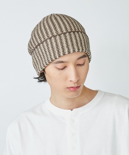OVERRIDE（オーバーライド）の「OVERRIDE LINEN BLEND WATCH Ag+（ニットキャップ/ビーニー・メンズ・ブラウン/グレー/イエロー/グリーン・57~59cm）」の14枚目の写真