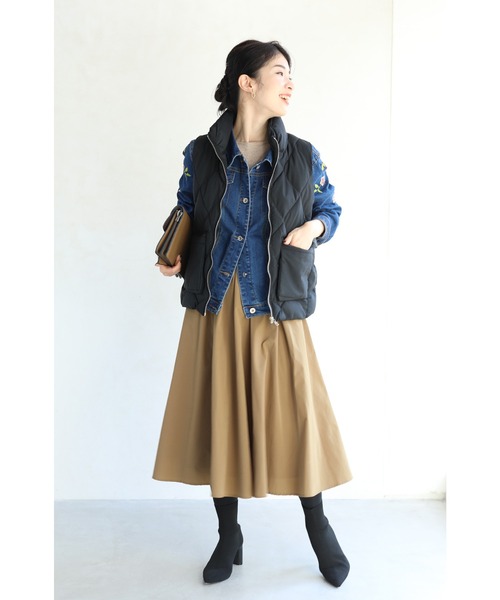 cawaii（カワイイ）の「超伸縮　梅の花刺繍デニムジャケット（デニムジャケット・レディース・ネイビー・FREE）」の9枚目の写真