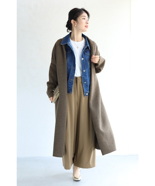 cawaii（カワイイ）の「超伸縮　梅の花刺繍デニムジャケット（デニムジャケット・レディース・ネイビー・FREE）」の4枚目の写真