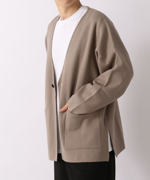 LOWRYS FARM（ローリーズファーム）の「ノーカラーカーデ　267538（カーディガン/ボレロ・メンズ・ブラック/グリーン/グレー・LARGE/MEDIUM）」の9枚目の写真