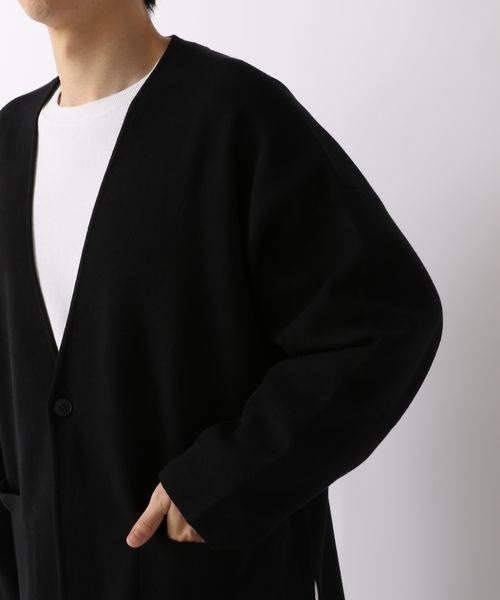 LOWRYS FARM（ローリーズファーム）の「ノーカラーカーデ　267538（カーディガン/ボレロ・メンズ・ブラック/グリーン/グレー・LARGE/MEDIUM）」の7枚目の写真