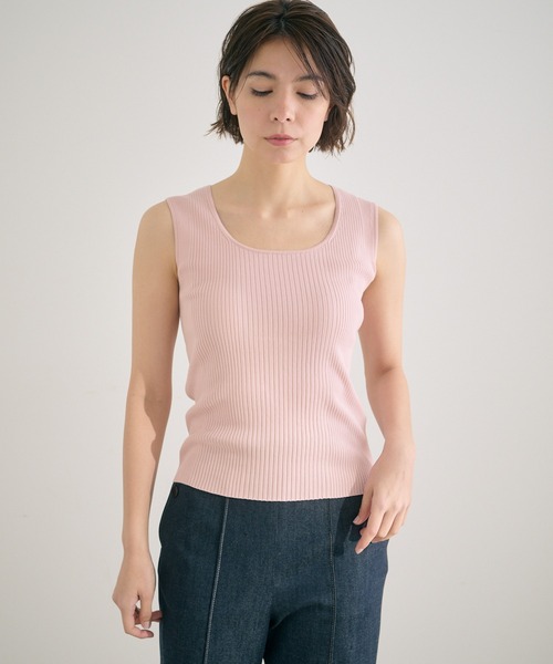 ANAYI（アナイ）の「コットンシルクランダムリブ プルオーバー（ニット/セーター・レディース・ホワイト/ピンク/ミント/ブルー・38/36）」の16枚目の写真