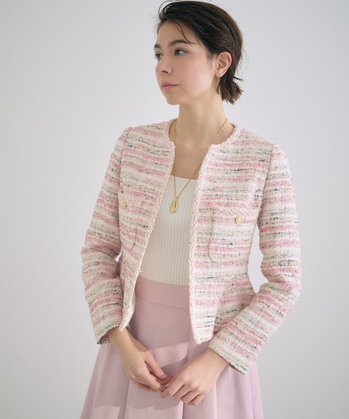 ANAYI（アナイ）の「コットンシルクランダムリブ プルオーバー（ニット/セーター・レディース・ホワイト/ピンク/ミント/ブルー・38/36）」の21枚目の写真