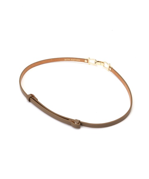 NATURAL BEAUTY BASIC（ナチュラルビューティーベーシック）の「スライドスレンダーベルト（ベルト・レディース・ブラック/ベージュ系その他2/ブラウン・FREE）」の9枚目の写真