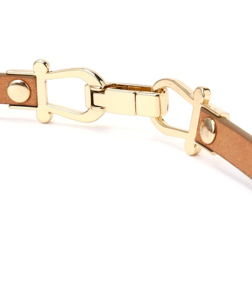 NATURAL BEAUTY BASIC（ナチュラルビューティーベーシック）の「スライドスレンダーベルト（ベルト・レディース・ブラック/ベージュ系その他2/ブラウン・FREE）」の6枚目の写真