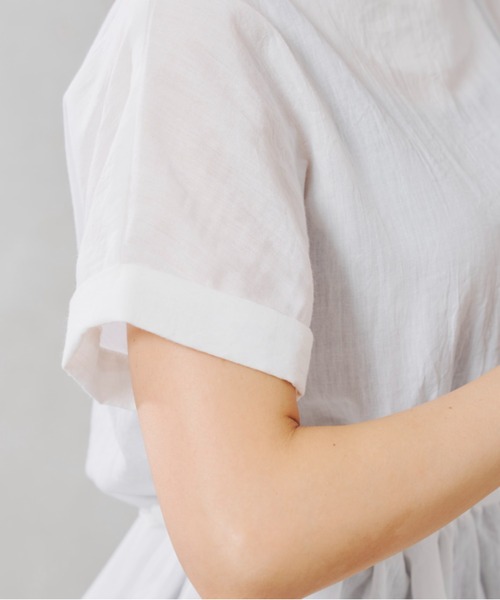 Chez toi(シェトワ)の「TCボイルペプラムブラウス(シャツ/ブラウス・レディース・ブラック/オフホワイト/ピンク/グリーン系その他・FREE)」の13枚目の写真