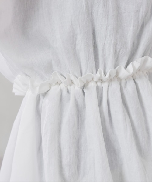 Chez toi(シェトワ)の「TCボイルペプラムブラウス(シャツ/ブラウス・レディース・ブラック/オフホワイト/ピンク/グリーン系その他・FREE)」の14枚目の写真