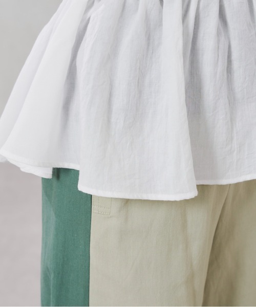 Chez toi(シェトワ)の「TCボイルペプラムブラウス(シャツ/ブラウス・レディース・ブラック/オフホワイト/ピンク/グリーン系その他・FREE)」の15枚目の写真