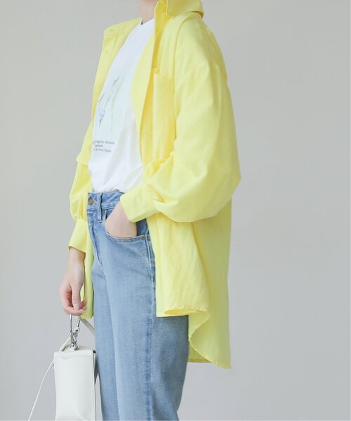 frames RAY CASSIN（フレームスレイカズン）の「ソフトワッシャーボリュームスリーブカラーシャツ（シャツ/ブラウス・レディース・オフホワイト/イエロー/ライトピンク/グリーン・FREE）」の3枚目の写真