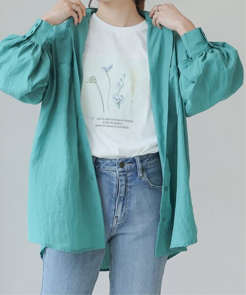 frames RAY CASSIN（フレームスレイカズン）の「ソフトワッシャーボリュームスリーブカラーシャツ（シャツ/ブラウス・レディース・オフホワイト/イエロー/ライトピンク/グリーン・FREE）」の5枚目の写真