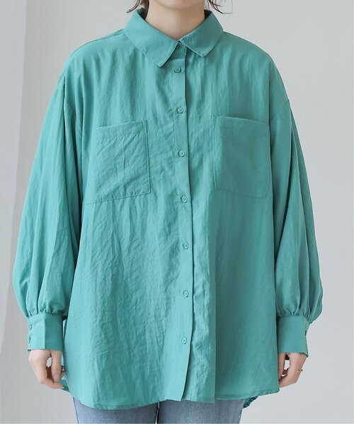 frames RAY CASSIN（フレームスレイカズン）の「ソフトワッシャーボリュームスリーブカラーシャツ（シャツ/ブラウス・レディース・オフホワイト/イエロー/ライトピンク/グリーン・FREE）」の8枚目の写真