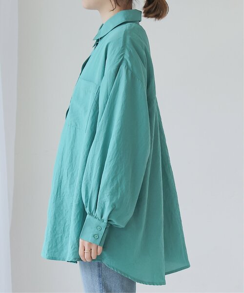 frames RAY CASSIN（フレームスレイカズン）の「ソフトワッシャーボリュームスリーブカラーシャツ（シャツ/ブラウス・レディース・オフホワイト/イエロー/ライトピンク/グリーン・FREE）」の9枚目の写真