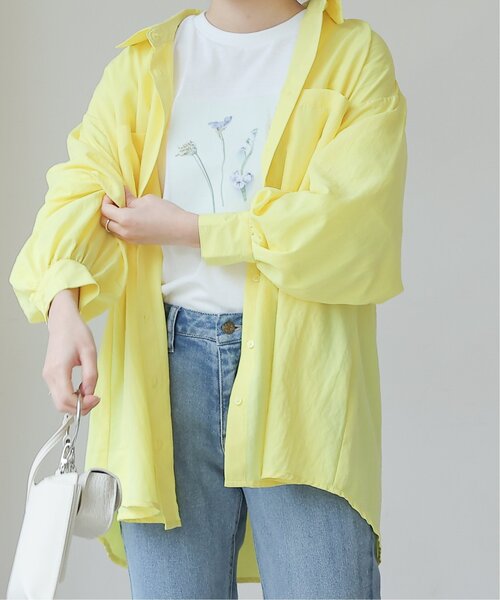 frames RAY CASSIN（フレームスレイカズン）の「ソフトワッシャーボリュームスリーブカラーシャツ（シャツ/ブラウス・レディース・オフホワイト/イエロー/ライトピンク/グリーン・FREE）」の18枚目の写真