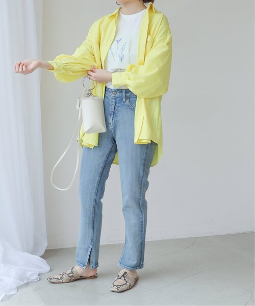 frames RAY CASSIN（フレームスレイカズン）の「ソフトワッシャーボリュームスリーブカラーシャツ（シャツ/ブラウス・レディース・オフホワイト/イエロー/ライトピンク/グリーン・FREE）」の20枚目の写真