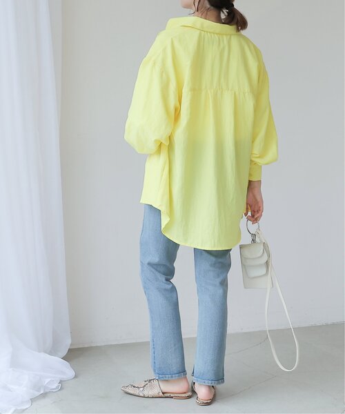 frames RAY CASSIN（フレームスレイカズン）の「ソフトワッシャーボリュームスリーブカラーシャツ（シャツ/ブラウス・レディース・オフホワイト/イエロー/ライトピンク/グリーン・FREE）」の21枚目の写真