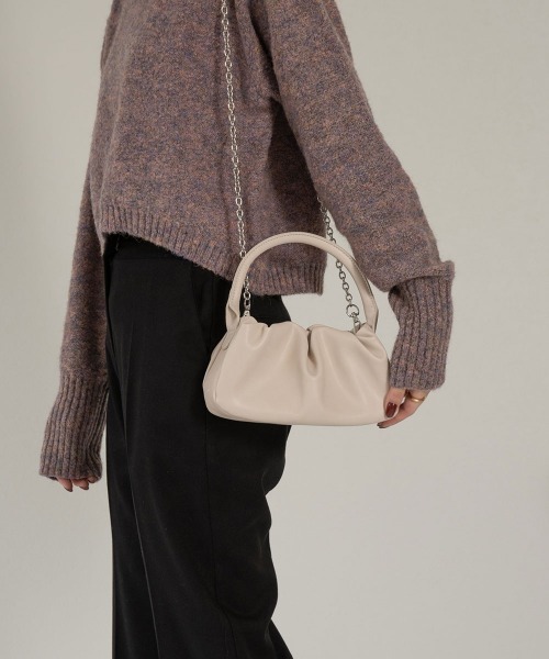 Amiur（エミレ）の「minimal bag（ハンドバッグ・レディース・ブラック/ブラウン/アイボリー・FREE）」の4枚目の写真