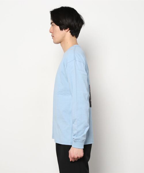 TRAP/U (トラップユー)の「バック フォトプリント コットン 天竺 ロングTシャツ(Tシャツ/カットソー・メンズ・ホワイト/ブラック/サックスブルー・L/M)」の10枚目の写真