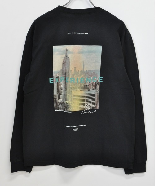 TRAP/U (トラップユー)の「バック フォトプリント コットン 天竺 ロングTシャツ(Tシャツ/カットソー・メンズ・ホワイト/ブラック/サックスブルー・L/M)」の6枚目の写真