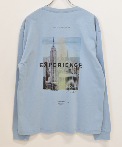 TRAP/U (トラップユー)の「バック フォトプリント コットン 天竺 ロングTシャツ(Tシャツ/カットソー・メンズ・ホワイト/ブラック/サックスブルー・L/M)」の7枚目の写真